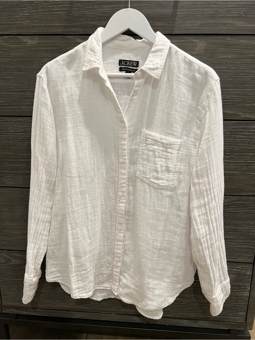 J. Crew White Button-Down Shirt